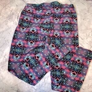 LuLaRoe T&C Neon Aztec Leggings